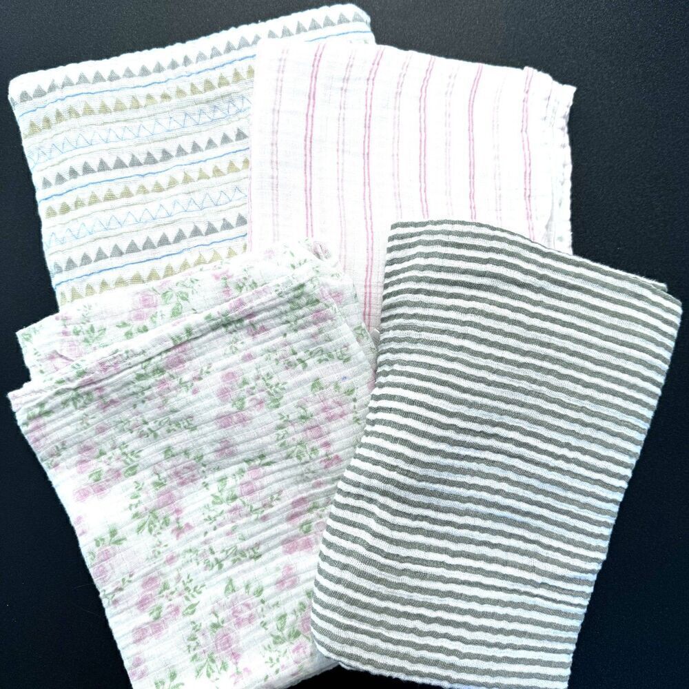 Kensie, Luvable Friends, Little Unicorn 4 Receiving Baby Blankets Muslin Swaddle